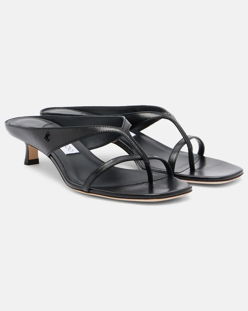 Jimmy Choo Sandali infradito Emery in pelle Nero