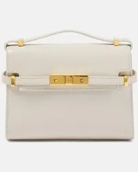 Saint Laurent Borsa a tracolla Manhattan Mini in pelle Bianco