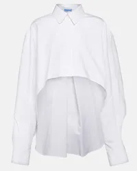 Thierry Mugler Camicia in popeline di cotone Bianco