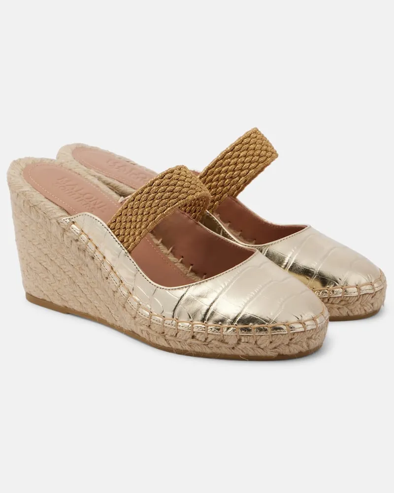 Malone Souliers Espadrillas Siena 70 in pelle metallizzata Metallizzato