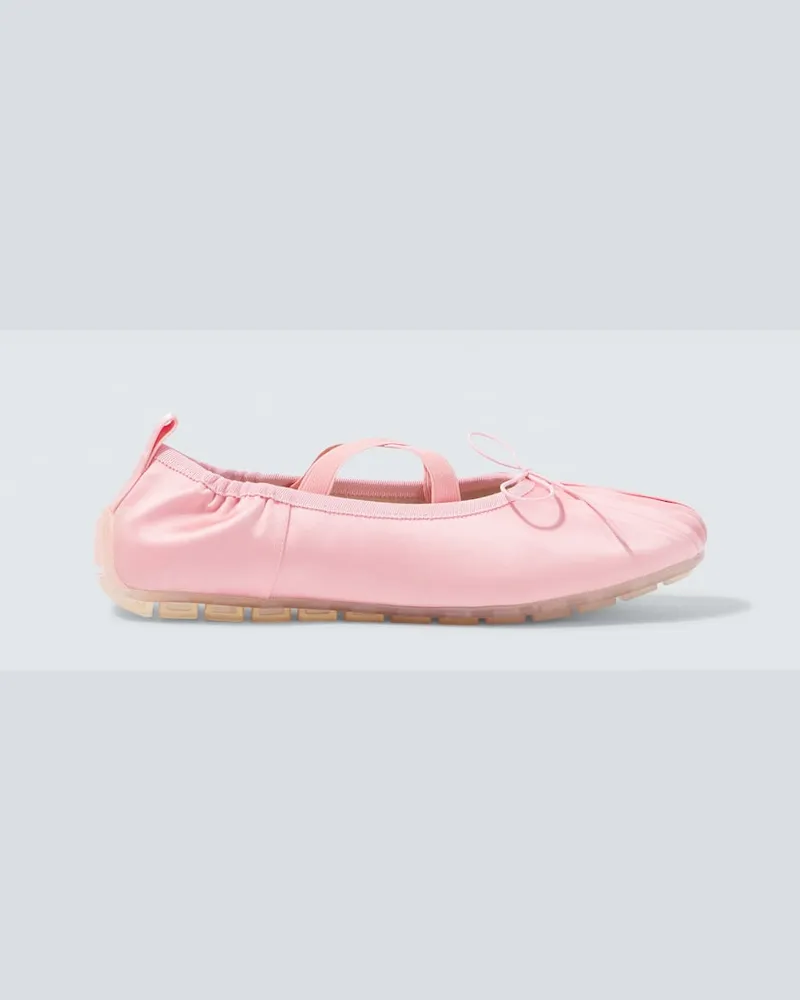 Simone Rocha Ballerine Ballerina Grip a pieghe Rosa