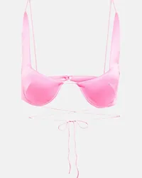 Alex Perry Bralette Pierce in raso Rosa