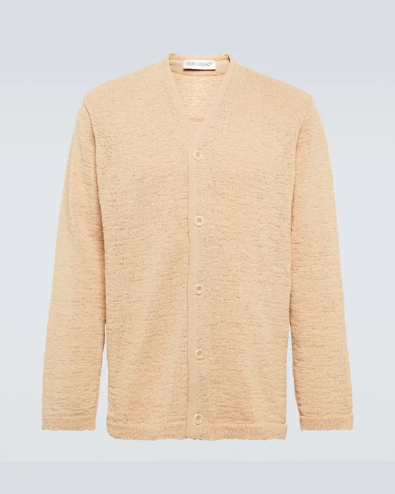 Our Legacy Cardigan lavorato a maglia Beige