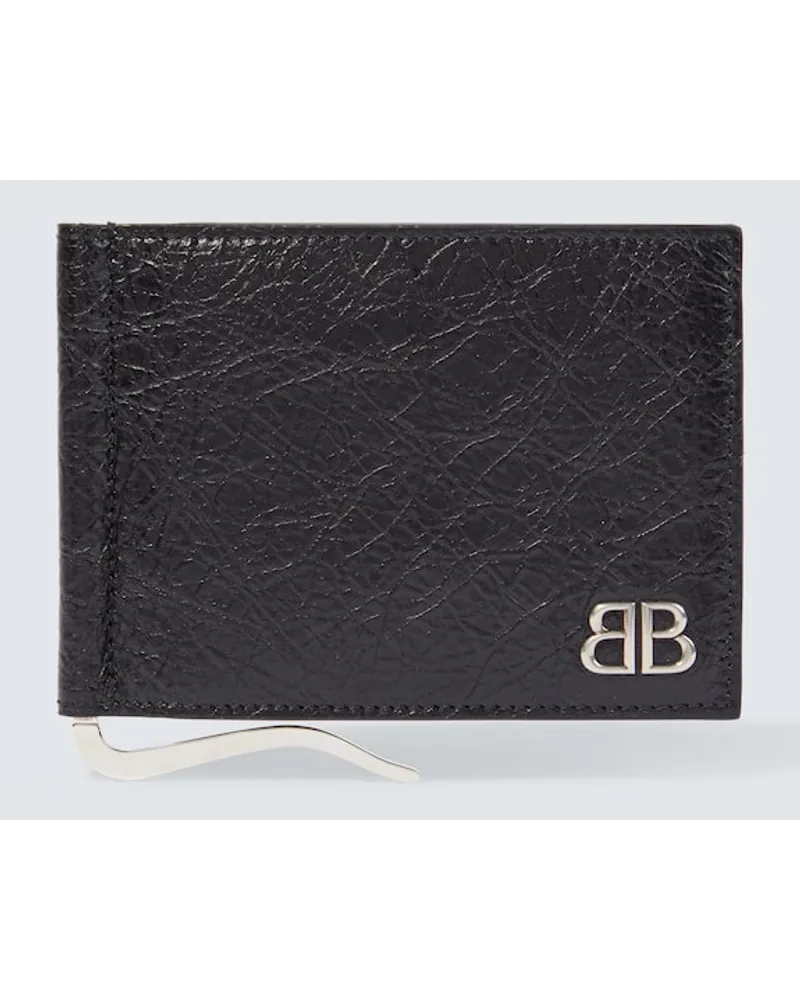 Balenciaga Portafoglio Monaco in pelle Nero