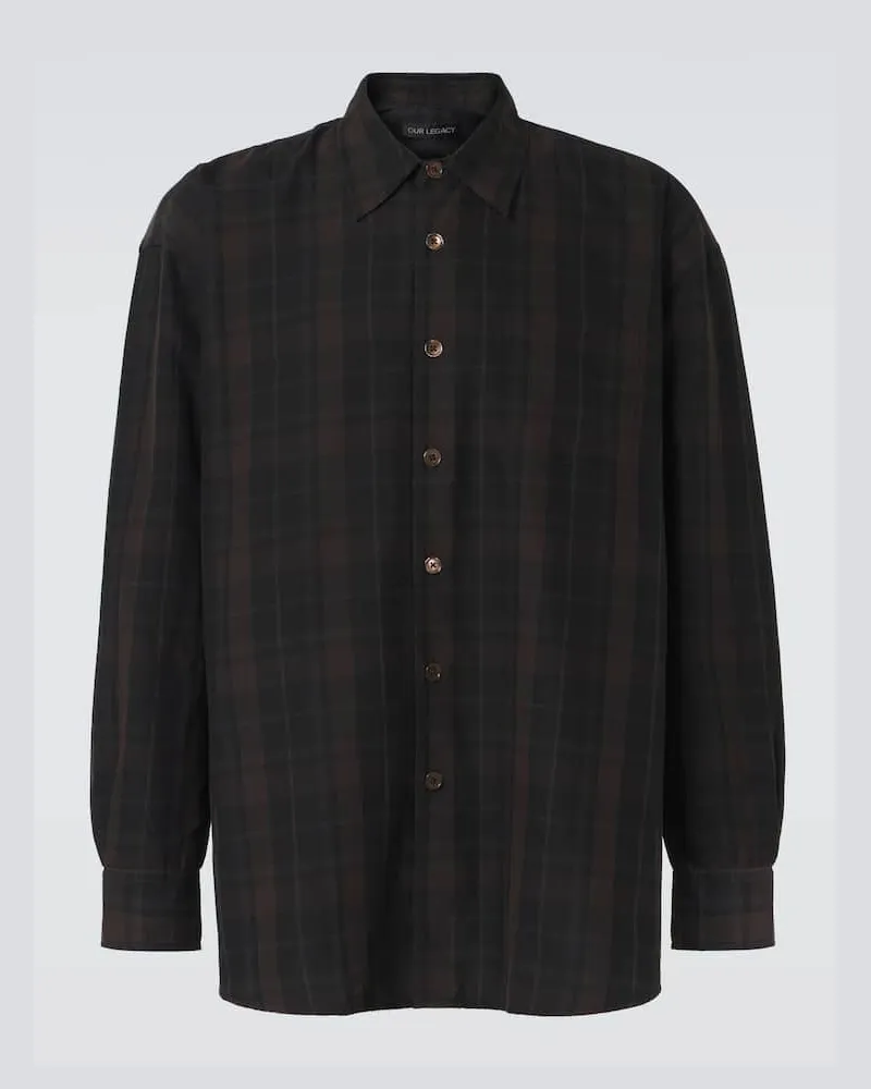 Our Legacy Camicia Borrowed a quadri Nero