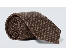 Cravatta in jacquard di seta Horsebit