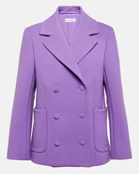 Oscar de la Renta Blazer doppiopetto in misto lana Viola