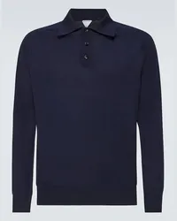 Bottega Veneta Polo in jersey di lana Blu