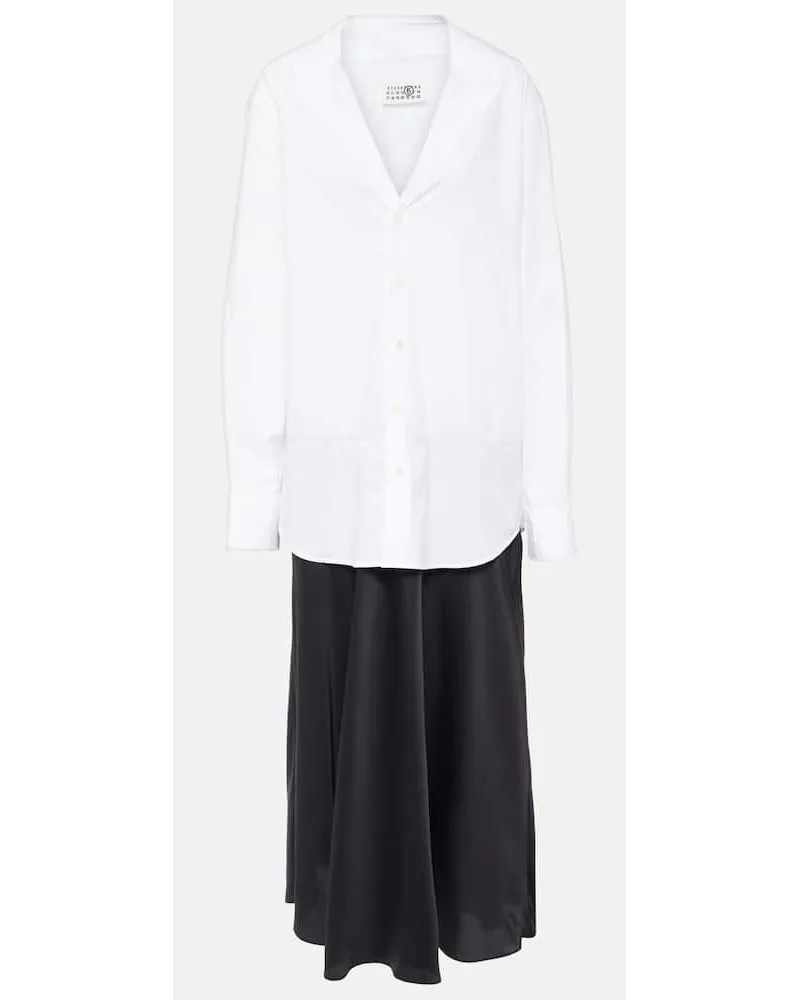 Maison Margiela Abito midi in cotone Bianco