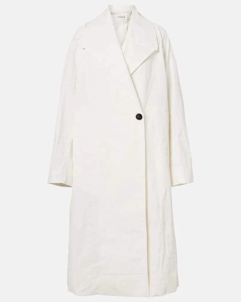 Róhe RÃ³he Cappotto oversize in cotone e lino Bianco
