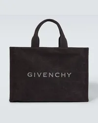 Givenchy Borsa in canvas con logo Nero