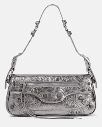 Balenciaga Borsa a spalla Le Cagole XS in pelle Argento