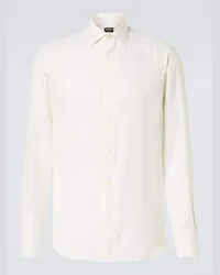 Ermenegildo Zegna Camicia Cashco in cotone e cashmere Bianco