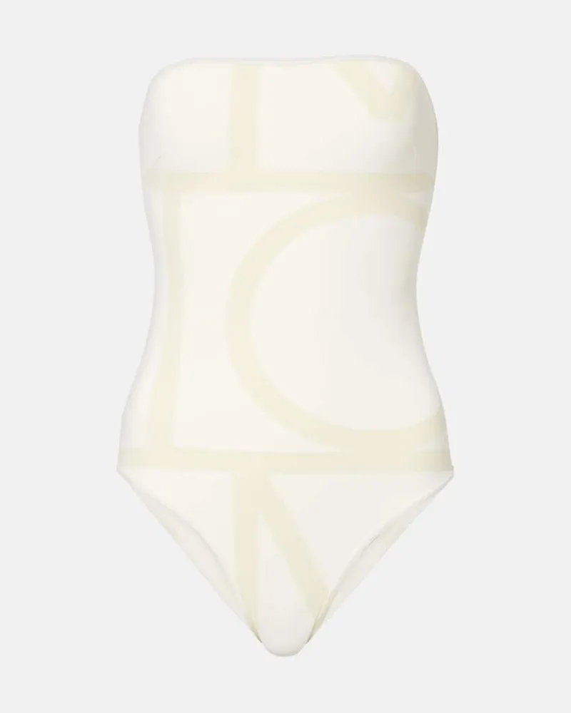 Totême Costume intero a fascia Bianco