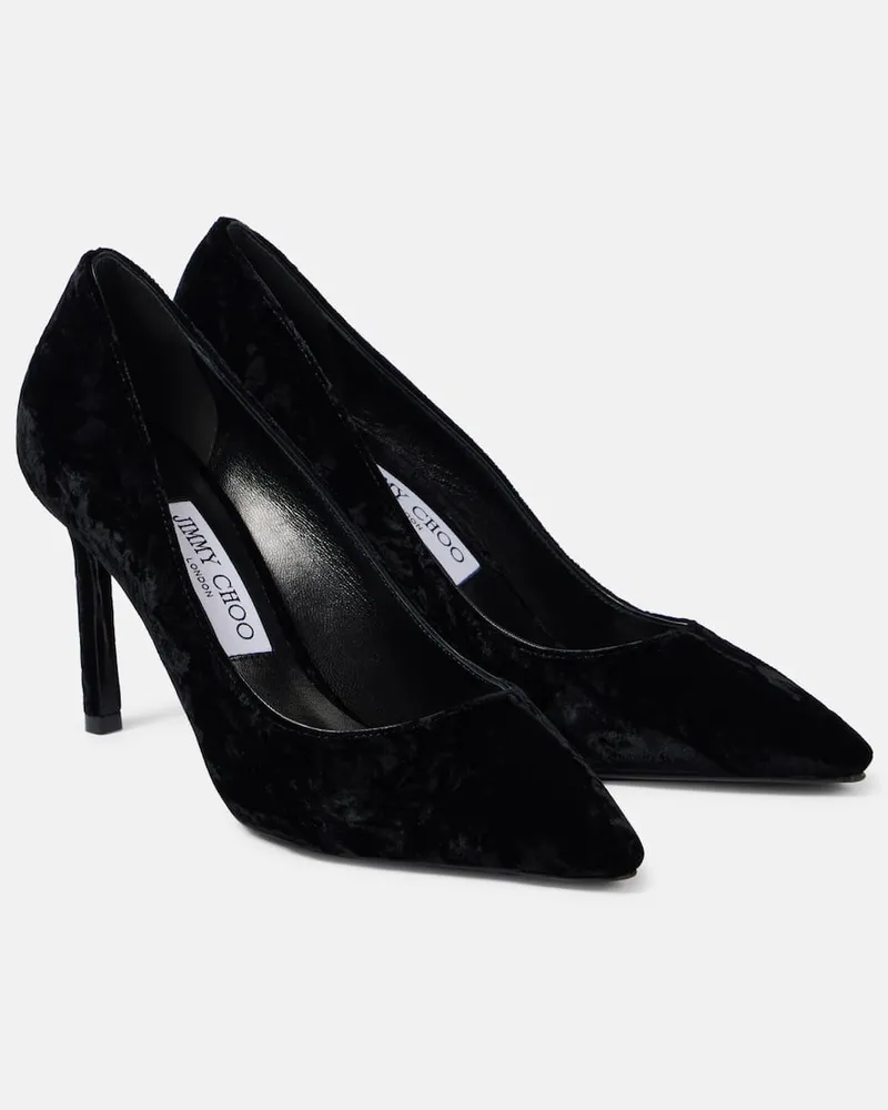 Jimmy Choo Pumps Romy 85 in velluto Nero