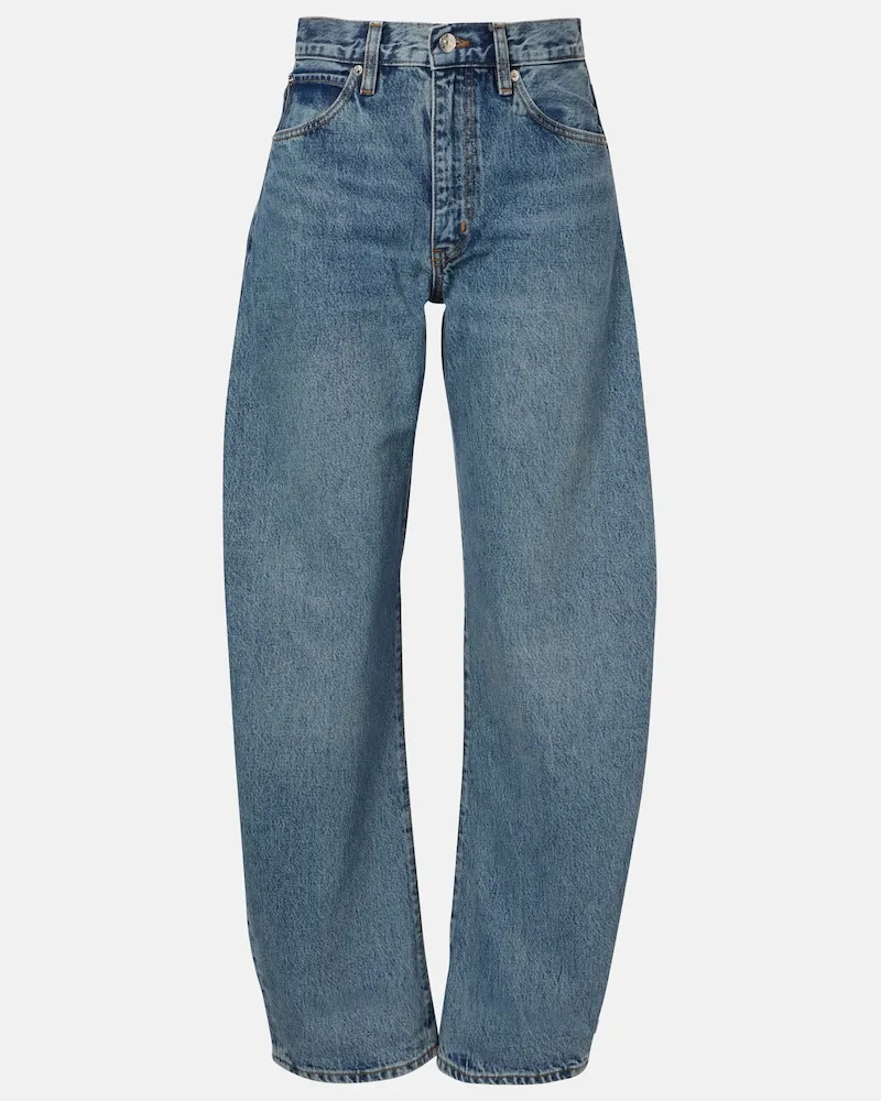 Frame Denim Jeans a gamba barrel Bubble Blu