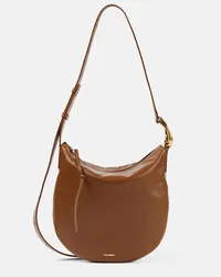 Jil Sander Borsa a spalla Moon Medium in pelle Beige