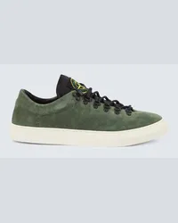 Stone Island Sneakers Compass in suede Verde