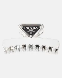 Prada Fermacapelli con logo Argento