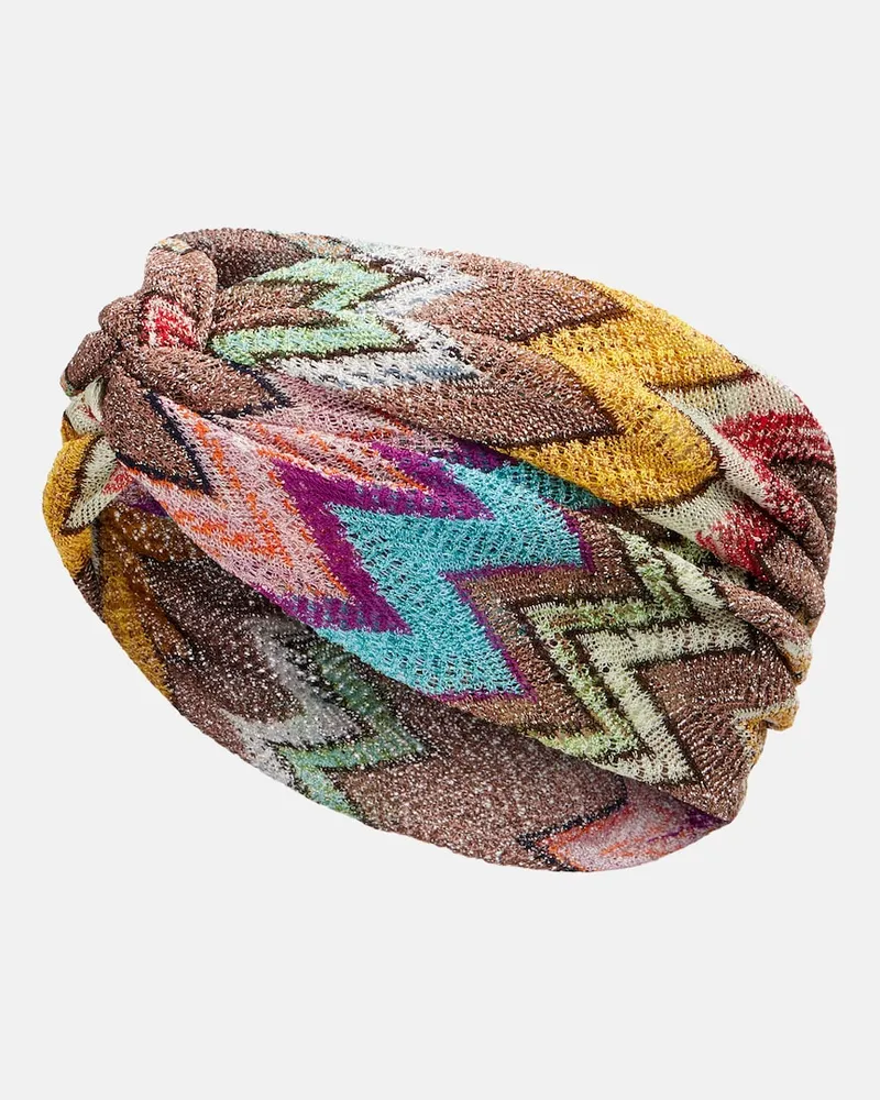 Missoni Fascia per capelli in lamÃ© a zig zag Multicolore