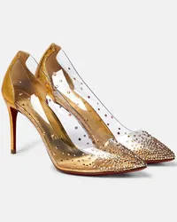 Christian Louboutin Pumps Degrastrass in PVC con cristalli Oro