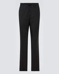 Valentino Garavani Pantaloni slim in lana e mohair Nero