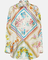 Zimmermann Blusa Halcyon in seta con stampa Multicolore