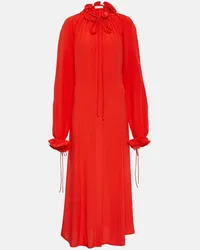 Victoria Beckham Abito lungo in chiffon di seta Rosso