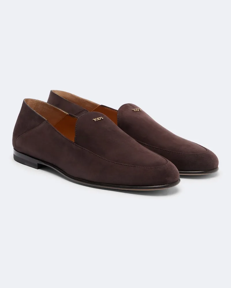 TOD'S Mocassini in suede Marrone