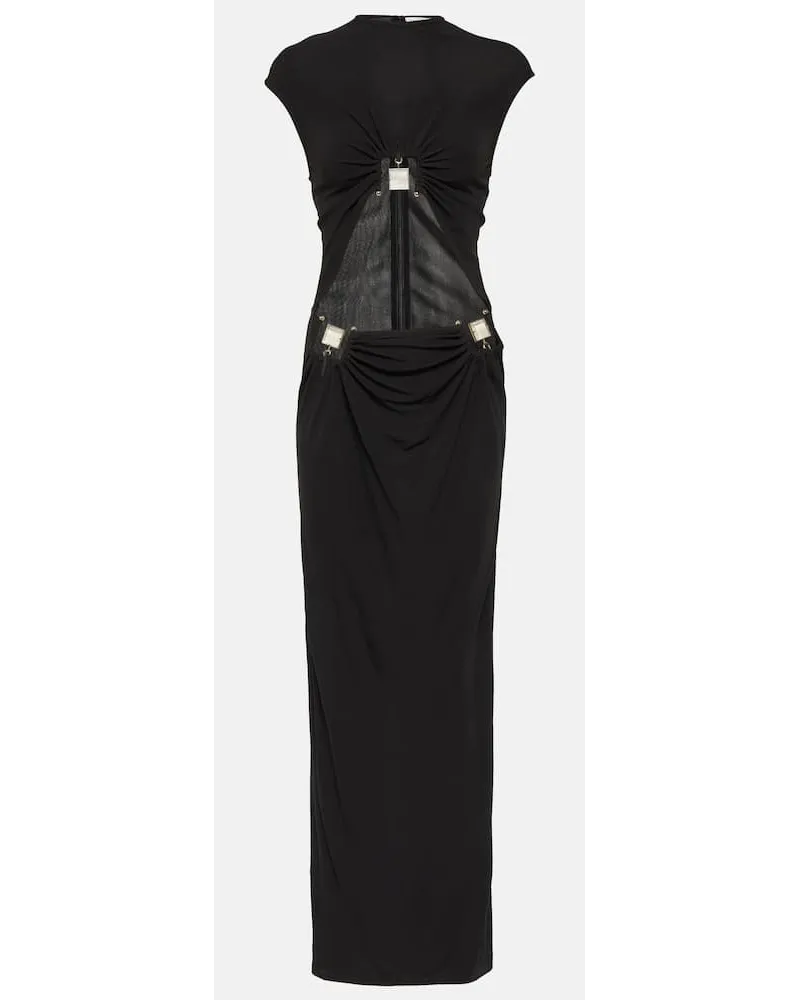Christopher Esber Abito lungo in jersey con cut-out Nero