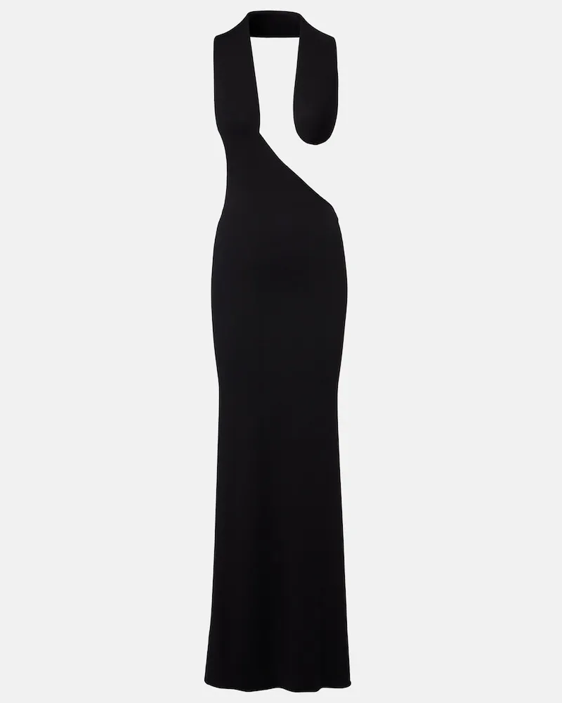 Tom Ford Abito lungo Impossible in jersey asimmetrico Nero