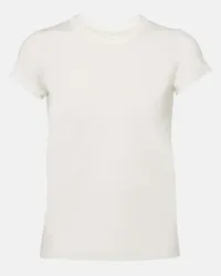 Rick Owens T-shirt cropped in jersey di cotone Bianco