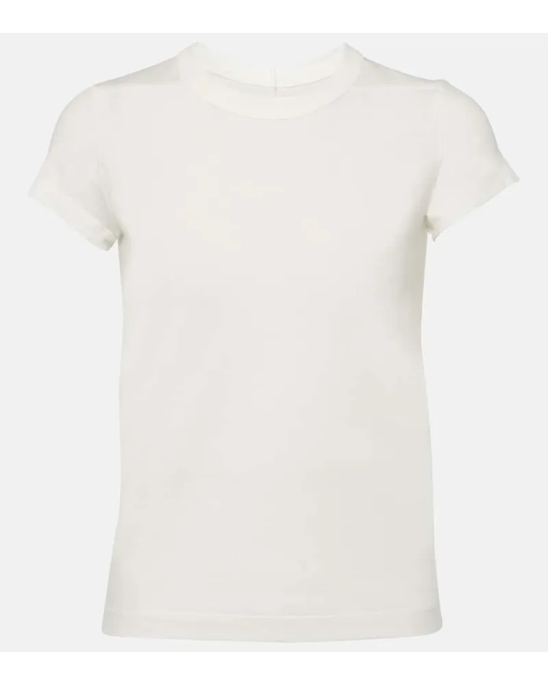 Rick Owens T-shirt cropped in jersey di cotone Bianco