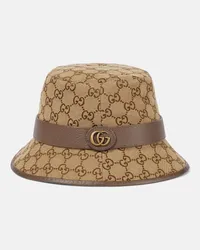 Gucci Cappello da pescatore in canvas GG Marrone