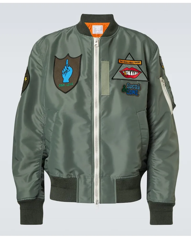 Sacai Bomber Gonz in twill Verde
