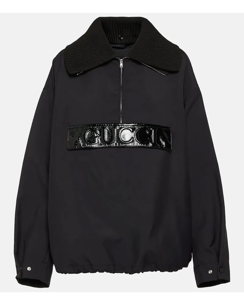 Gucci Giacca in gabardine tecnica Nero