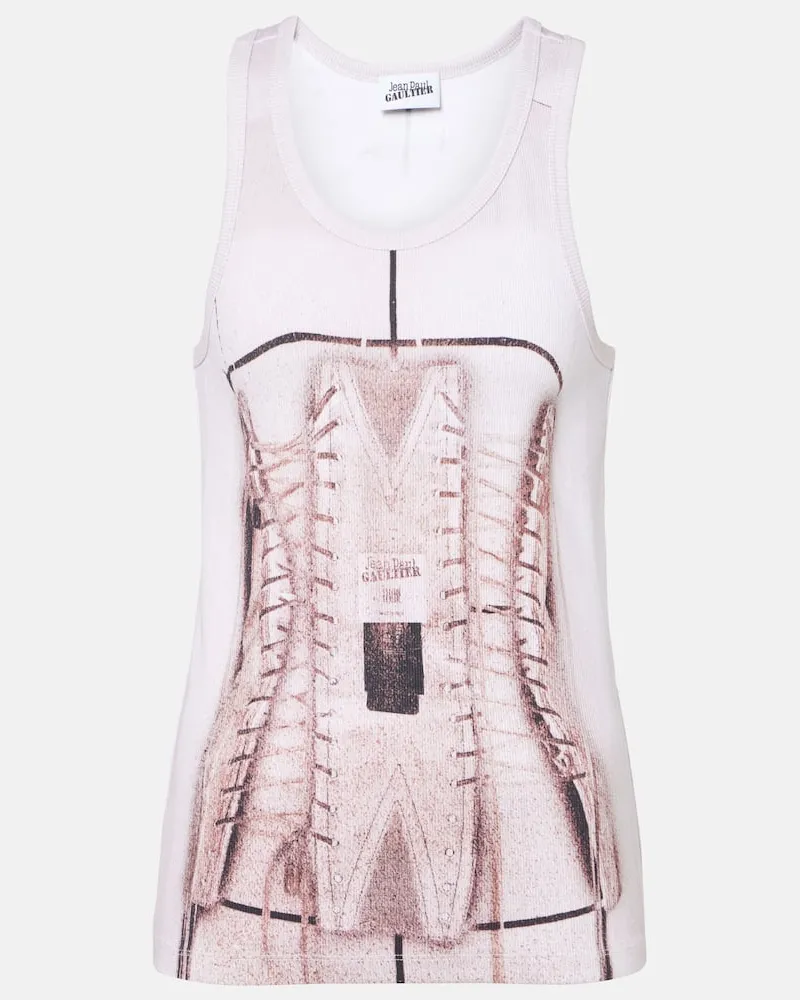 Jean Paul Gaultier Top Trompe lâÅil in jersey Rosa