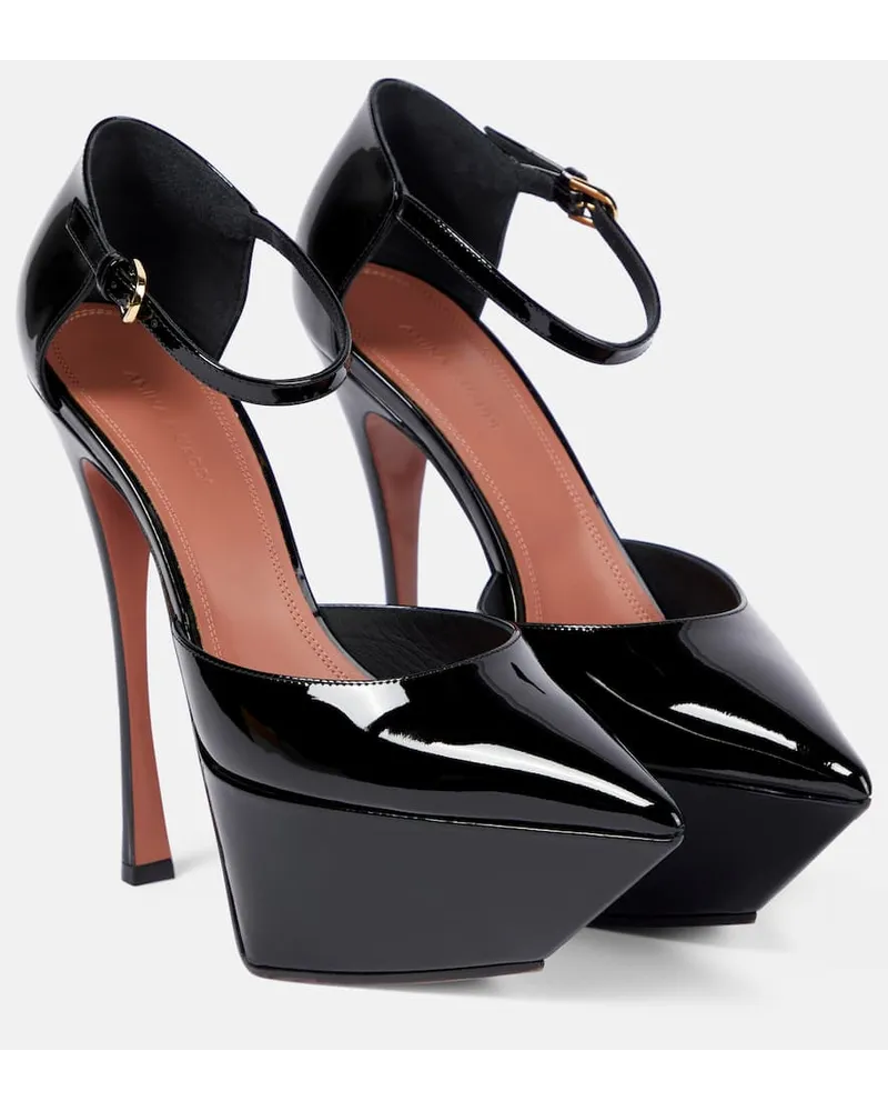 Amina Muaddi Pumps con plateau Angelica in vernice Nero