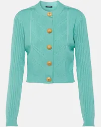 Balmain Cardigan in maglia Verde