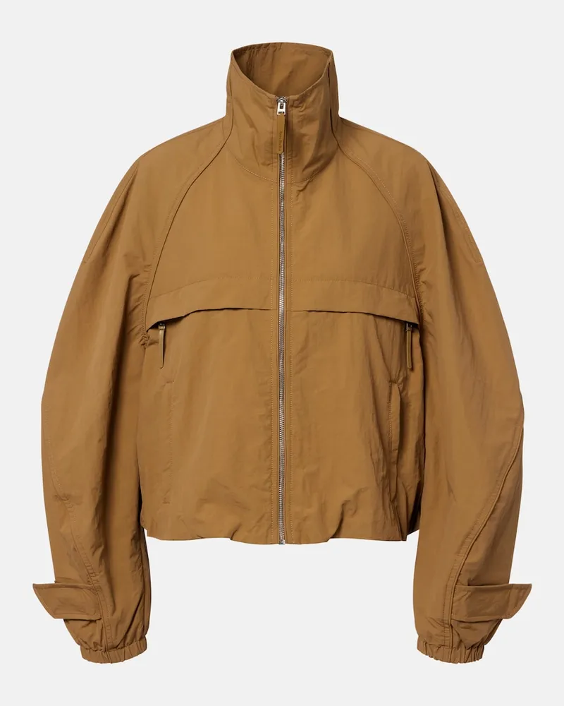 Acne Studios Giacca con logo Marrone