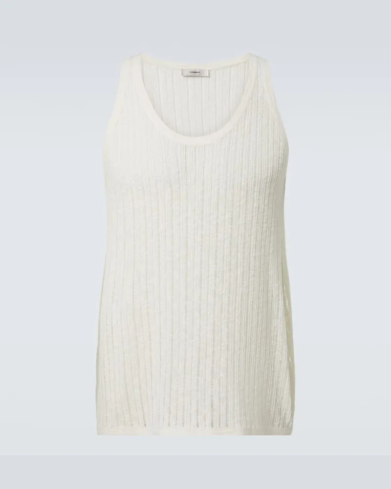 COMMAS Tank top in cotone e lino Bianco