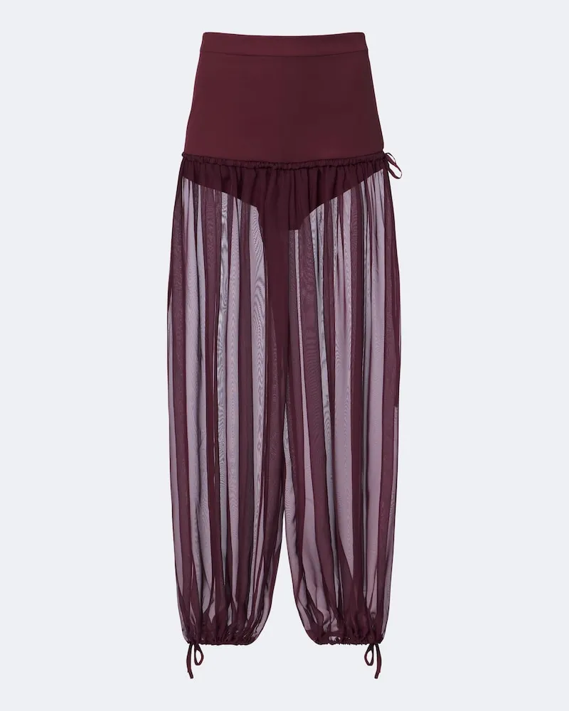 Nensi Dojaka Pantaloni a gamba larga Borgogna