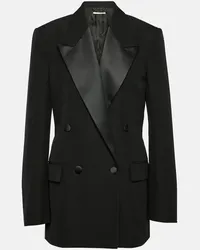 Stella McCartney Blazer da smoking doppiopetto in lana Nero