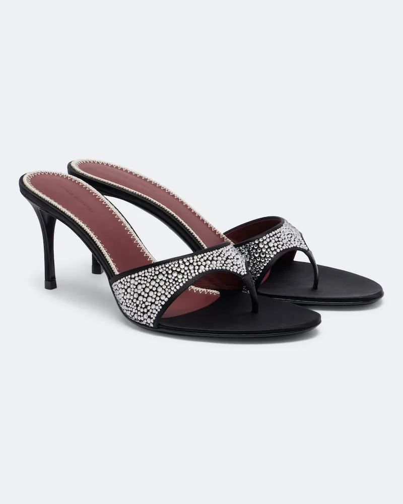 Magda Butrym Sandali infradito in raso Nero