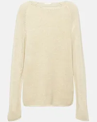 The Row Pullover oversize Fausto in seta Bianco