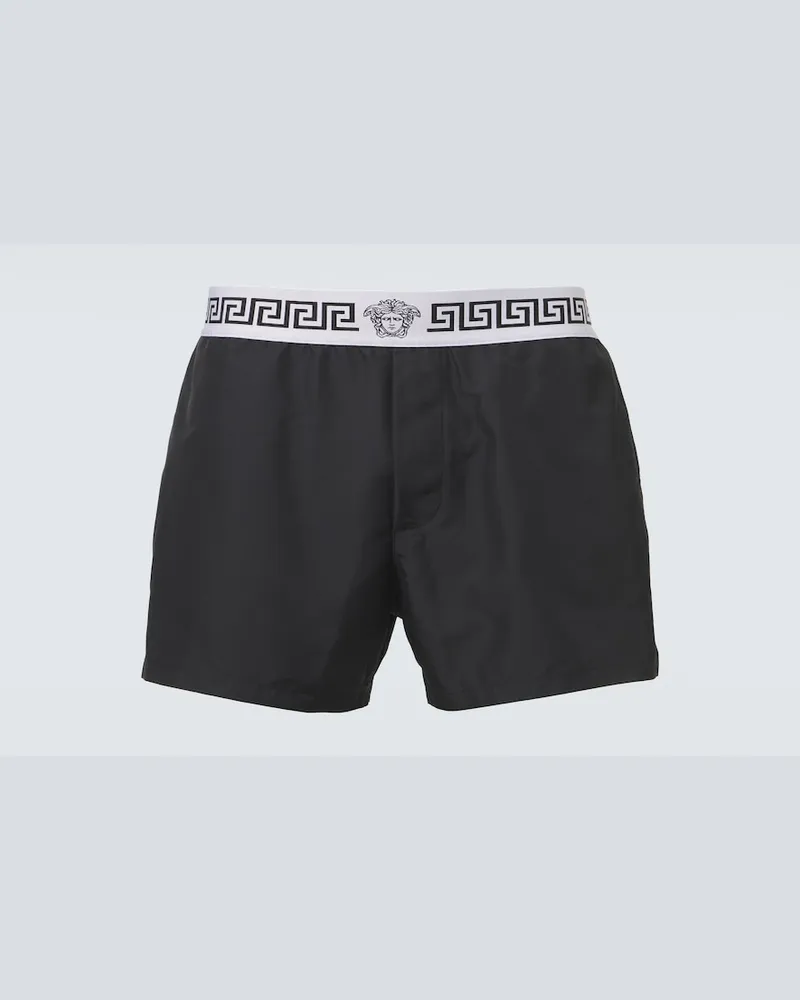Versace Costume da bagno Greca Nero