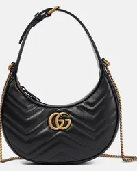 Gucci Borsa a spalla GG Marmont Mini in pelle Nero