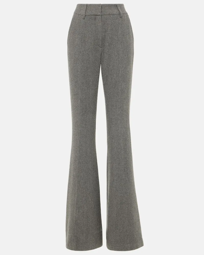 Gabriela Hearst Pantaloni flared Rhein in lana e cashmere Grigio
