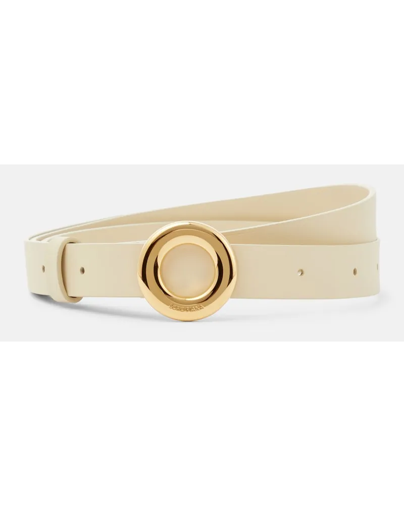 Loro Piana Cintura Ghiera in pelle Beige