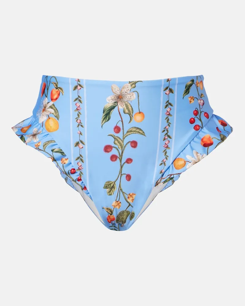 AGUA BENDITA Slip bikini Jengibre con stampa Blu